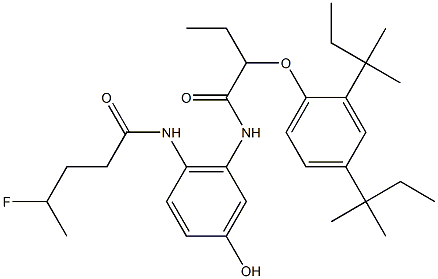 4-(4-Fluoropentanoylamino)-5-[2-(2,4-di-tert-amylphenoxy)butyrylamino]phenol Structure