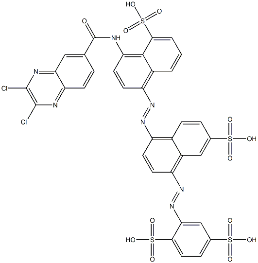 2-[[4-[[4-[[(2,3-Dichloro-6-quinoxalinyl)carbonyl]amino]-5-sulfo-1-naphthalenyl]azo]-7-sulfo-1-naphthalenyl]azo]-1,4-benzenedisulfonic acid|