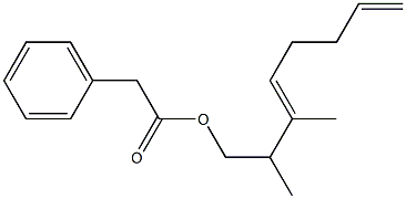 Phenylacetic acid 2,3-dimethyl-3,7-octadienyl ester Struktur