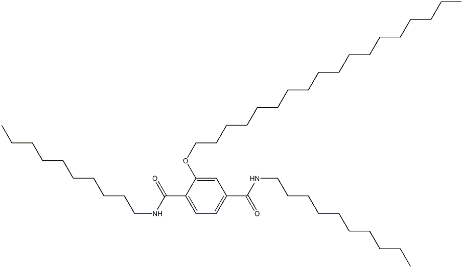 2-(オクタデシルオキシ)-N,N'-ジデシルテレフタルアミド 化学構造式
