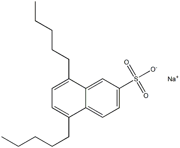 5,8-Dipentyl-2-naphthalenesulfonic acid sodium salt Structure