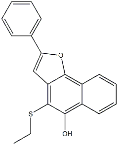 4-Ethylthio-2-phenylnaphtho[1,2-b]furan-5-ol,,结构式