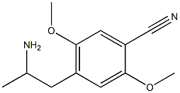 4-(2-アミノプロピル)-2,5-ジメトキシベンゾニトリル 化学構造式
