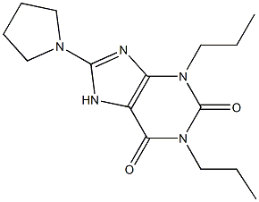 8-(1-Pyrrolidinyl)-1,3-dipropylxanthine 结构式