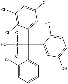 (2-Chlorophenyl)(2,3,5-trichlorophenyl)(2,5-dihydroxyphenyl)methanesulfonic acid|