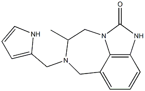 4,5,6,7-Tetrahydro-5-methyl-6-(1H-pyrrol-2-ylmethyl)imidazo[4,5,1-jk][1,4]benzodiazepin-2(1H)-one Structure