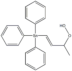 1-Methyl-3-(triphenylstannyl)allyl hydroperoxide,,结构式