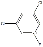 3,5-Dichloro-1-fluoropyridinium Struktur