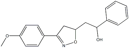 2-[(3-(4-Methoxyphenyl)-4,5-dihydroisoxazol)-5-yl]-1-phenylethanol 结构式