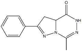 3,3a-ジヒドロ-2-フェニル-7-メチルピラゾロ[1,5-d][1,2,4]トリアジン-4(5H)-オン 化学構造式