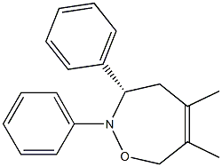 (3S)-5,6-Dimethyl-2,3-diphenyl-2,3,4,7-tetrahydro-1,2-oxazepine,,结构式