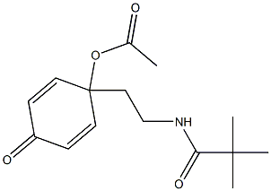 N-[2-(1-Acetoxy-4-oxo-2,5-cyclohexadienyl)ethyl]-2,2-dimethylpropanamide Structure