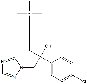 1-(4-クロロフェニル)-1-[3-(トリメチルシリル)-2-プロピニル]-2-(1H-1,2,4-トリアゾール-1-イル)エタノール 化学構造式