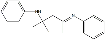 N-[1,1-ジメチル-3-(フェニルイミノ)ブチル]アニリン 化学構造式