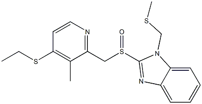  1-Methylthiomethyl-2-[(4-ethylthio-3-methyl-2-pyridinyl)methylsulfinyl]-1H-benzimidazole