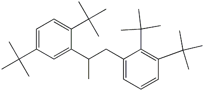 1-(2,3-ジ-tert-ブチルフェニル)-2-(2,5-ジ-tert-ブチルフェニル)プロパン 化学構造式