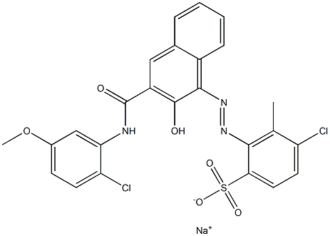 4-Chloro-3-methyl-2-[[3-[[(2-chloro-5-methoxyphenyl)amino]carbonyl]-2-hydroxy-1-naphtyl]azo]benzenesulfonic acid sodium salt