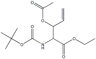 3-Acetoxy-2-[(tert-butyloxycarbonyl)amino]-4-pentenoic acid ethyl ester Structure