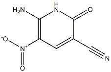 1,2-Dihydro-6-amino-2-oxo-5-nitropyridine-3-carbonitrile,,结构式