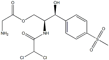 Glycine (2S,3S)-2-[(dichloroacetyl)amino]-3-hydroxy-3-[4-(methylsulfonyl)phenyl]propyl ester Structure