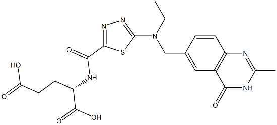 (2S)-2-[5-[N-Ethyl-N-[[(3,4-dihydro-2-methyl-4-oxoquinazolin)-6-yl]methyl]amino]-1,3,4-thiadiazol-2-ylcarbonylamino]glutaric acid|