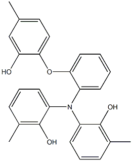 N,N-Bis(2-hydroxy-3-methylphenyl)-2-(2-hydroxy-4-methylphenoxy)benzenamine Struktur