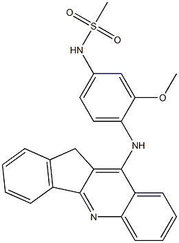N-[3-Methoxy-4-[[11H-indeno[1,2-b]quinolin-10-yl]amino]phenyl]methanesulfonamide,,结构式