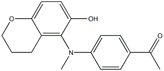 4'-[[(3,4-Dihydro-6-hydroxy-2H-1-benzopyran)-5-yl]methylamino]acetophenone Structure