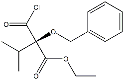 [R,(-)]-2-Benzyloxy-2-chloroformyl-3-methylbutyric acid ethyl ester Structure