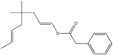 Phenylacetic acid 4,4-dimethyl-1,6-octadienyl ester,,结构式