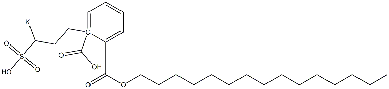 Phthalic acid 1-pentadecyl 2-(3-potassiosulfopropyl) ester Struktur