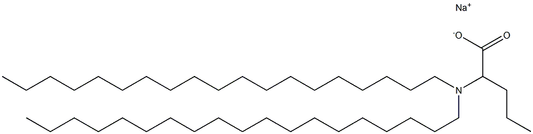 2-(Dinonadecylamino)valeric acid sodium salt Structure