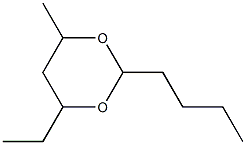 2-Butyl-4-ethyl-6-methyl-1,3-dioxane,,结构式