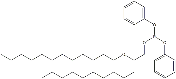 亜りん酸2-(ドデシルオキシ)ドデシルジフェニル 化学構造式