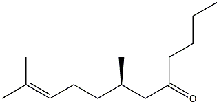 (R)-7,11-ジメチル-10-ドデセン-5-オン 化学構造式