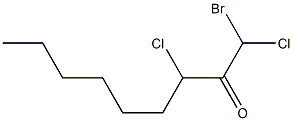 1,3-Dichloro-1-bromo-2-nonanone 结构式