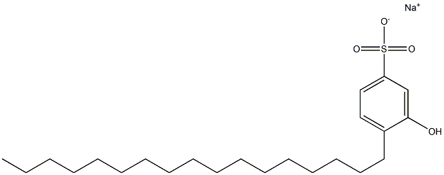 3-Hydroxy-4-heptadecylbenzenesulfonic acid sodium salt Structure