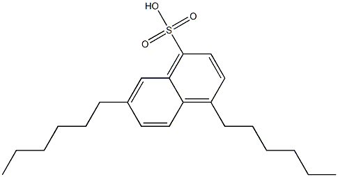 4,7-Dihexyl-1-naphthalenesulfonic acid Structure