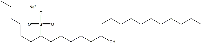 13-Hydroxytetracosane-7-sulfonic acid sodium salt Structure