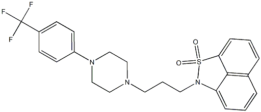 2-[3-[4-(4-Trifluoromethylphenyl)-1-piperazinyl]propyl]-2H-naphth[1,8-cd]isothiazole 1,1-dioxide Structure