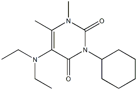 3-Cyclohexyl-5-(diethylamino)-1,6-dimethyluracil Structure