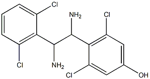 4-[1,2-Diamino-2-(2,6-dichlorophenyl)ethyl]-3,5-dichlorophenol,,结构式