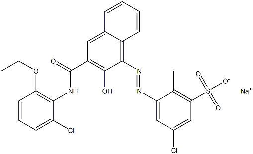 3-Chloro-6-methyl-5-[[3-[[(2-chloro-6-ethoxyphenyl)amino]carbonyl]-2-hydroxy-1-naphtyl]azo]benzenesulfonic acid sodium salt|