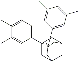 1-(3,4-ジメチルフェニル)-3-(3,5-ジメチルフェニル)アダマンタン 化学構造式