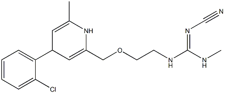 2-[[2-(2-Cyano-3-methylguanidino)ethoxy]methyl]-4-(2-chlorophenyl)-6-methyl-1,4-dihydropyridine Structure