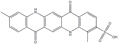 5,7,12,14-Tetrahydro-4,10-dimethyl-7,14-dioxoquino[2,3-b]acridine-3-sulfonic acid Structure