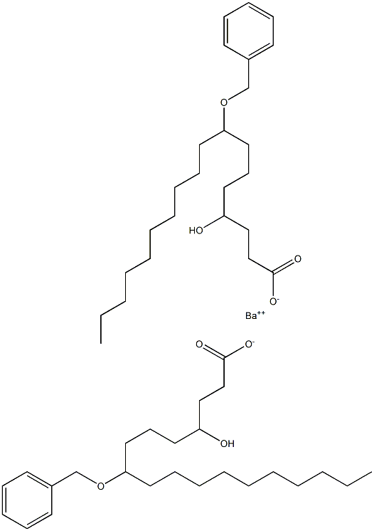 Bis(8-benzyloxy-4-hydroxystearic acid)barium salt Structure