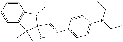 2-[2-[4-(Diethylamino)phenyl]vinyl]-1,3,3-trimethylindolin-2-ol Structure