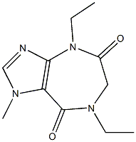 1,4,6,7-Tetrahydro-4,7-diethyl-1-methylimidazo[4,5-e][1,4]diazepine-5,8-dione,,结构式