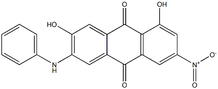 2-Anilino-3,5-dihydroxy-7-nitroanthraquinone,,结构式